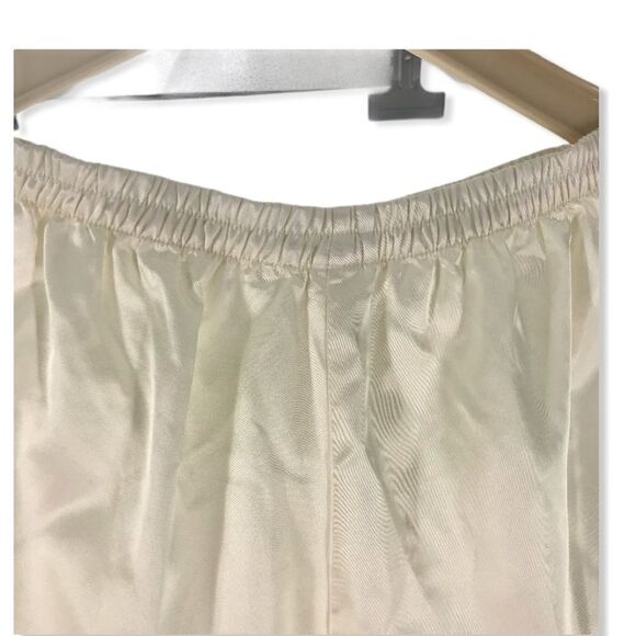 Ivory Satin Pants sz M - Picture 3 of 5